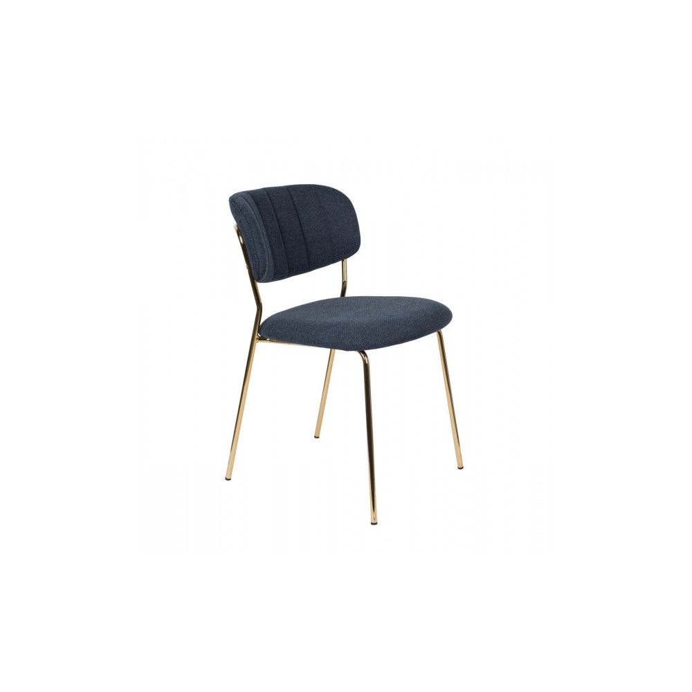 Mathi Design - BELLAGIO - Chaise design de repas bleu nuit - Chaises