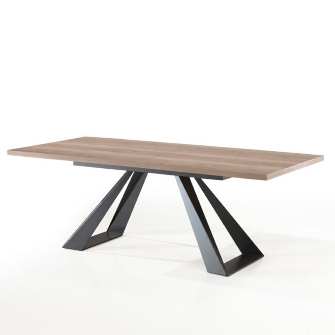 Nouvomeuble - Table industrielle 240 cm couleur chêne ARCHIBALD - Tables à manger