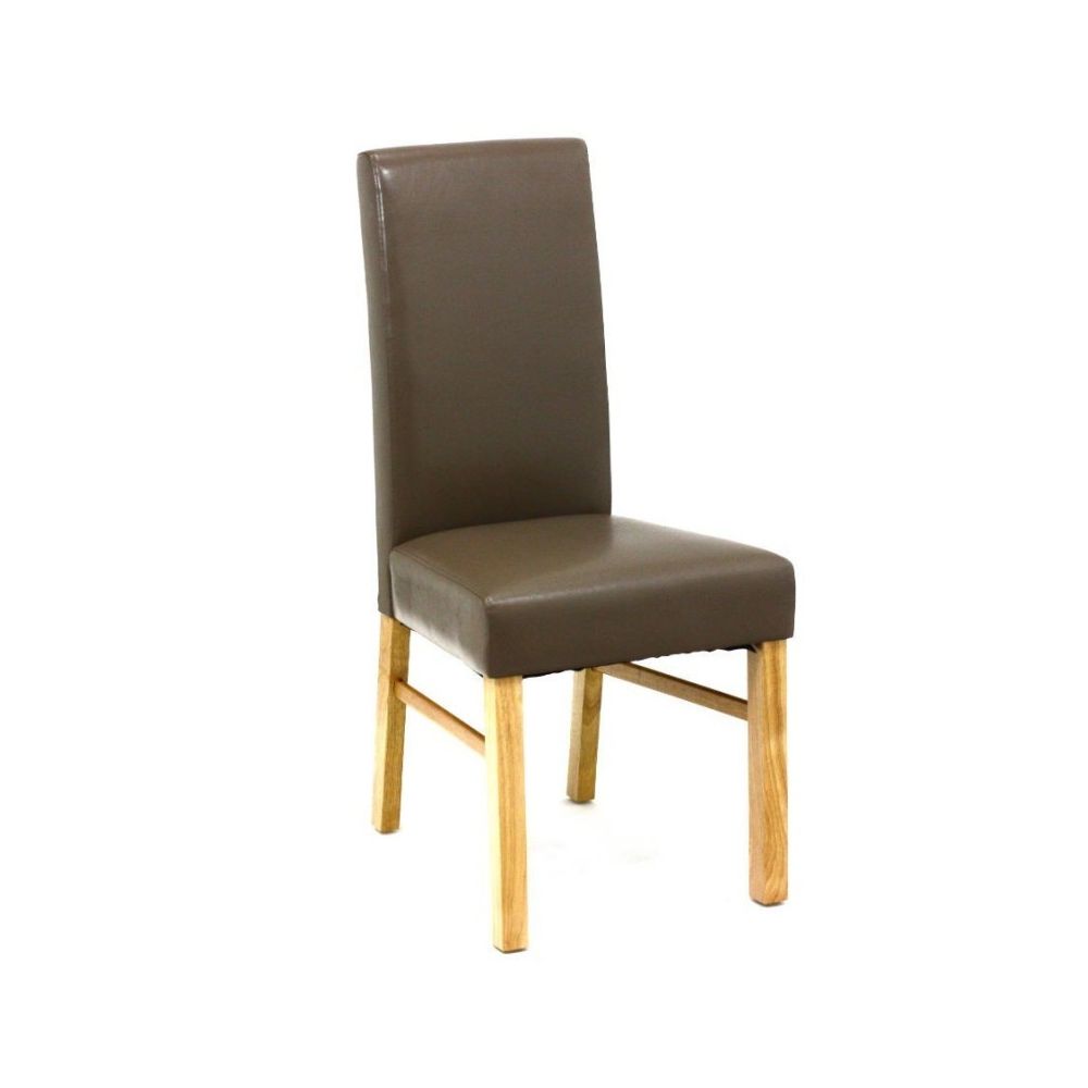 JJA - Chaise simili cuir Sego Taupe - Chaises
