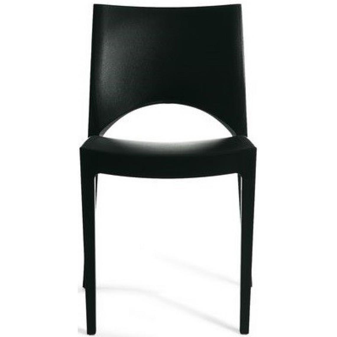 3S. x Home - Chaise Design Noire VENISE - Chaises