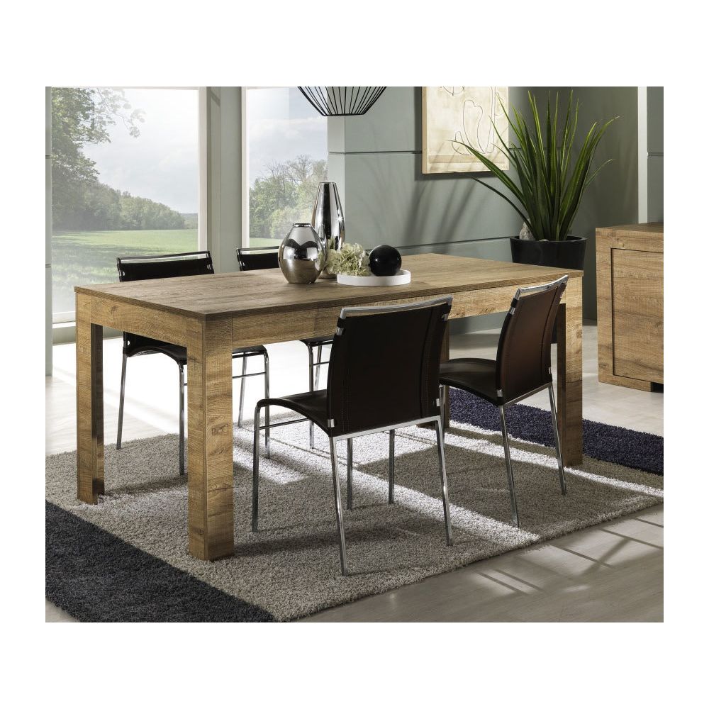 Kasalinea - Table de salle à manger rectangulaire contemporaine GALIA - Avec rallonge - L 137 cm - Tables à manger