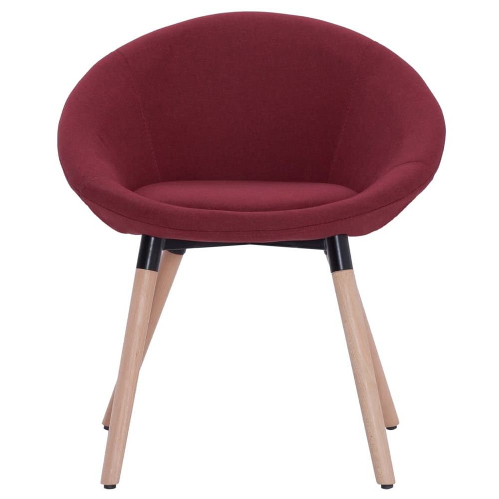 marque generique - Icaverne - Chaises de cuisine famille Chaise de salle à manger Rouge bordeaux Tissu - Chaises