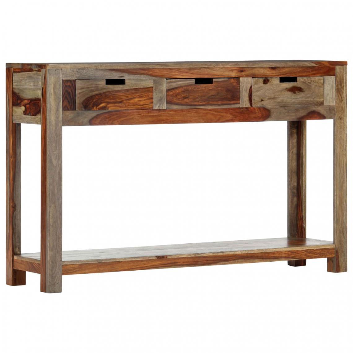 Vidaxl - vidaXL Table console avec 3 tiroirs 120x30x75 cm Bois massif de Sesham - Tables à manger