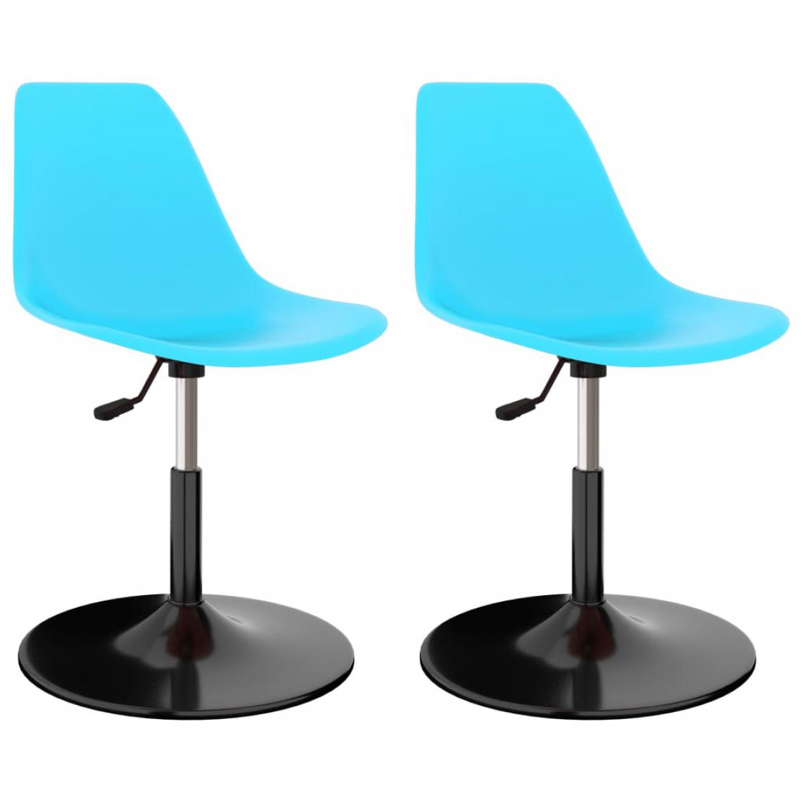 Icaverne - Joli Fauteuils et chaises Kiev Chaises de salle à manger pivotantes 2 pcs Bleu PP - Chaises