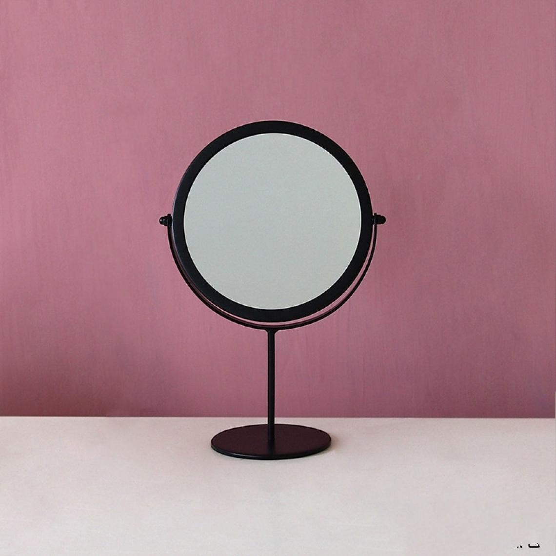 Wewoo - Miroir à pansement simple en fer forgé rond châssis noir - Miroirs