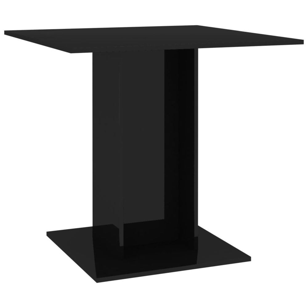 marque generique - Icaverne - Tables de salle à manger & de cuisine selection Table de salle à manger Noir brillant 80x80x75 cm Aggloméré - Tables à manger