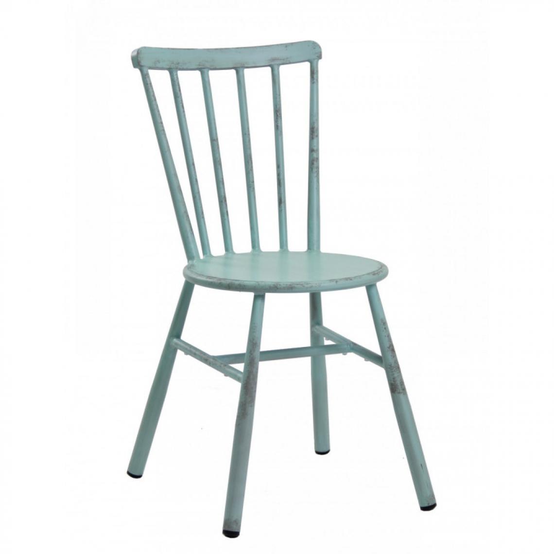 Materiel Chr Pro - Chaise à Barreaux Vintage en Aluminium - Plusieurs Couleurs - Lot de 8 ATTENTE REAPRO - Bleu - Chaises