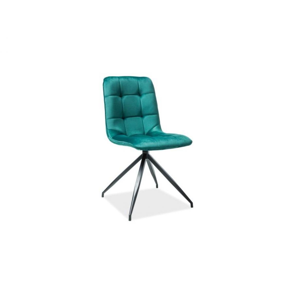 Hucoco - TEXON | Chaise moderne salon/salle à manger | 87x45x42 | Coutures sur dossier et assise | Chaise de salle à manger - Vert - Chaises