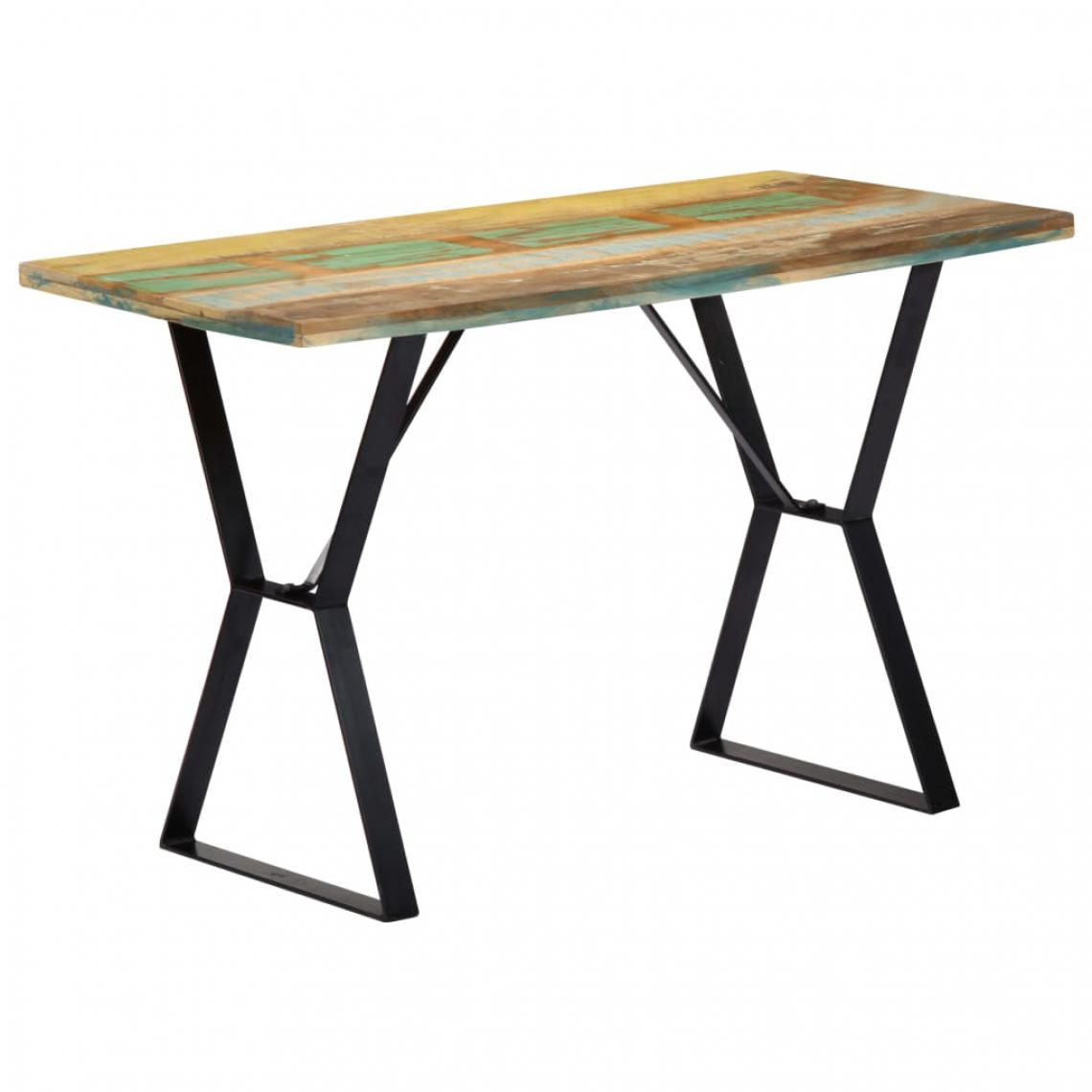 Helloshop26 - Table de salon salle à manger design 120 cm bois de récupération massif 0902138 - Tables à manger