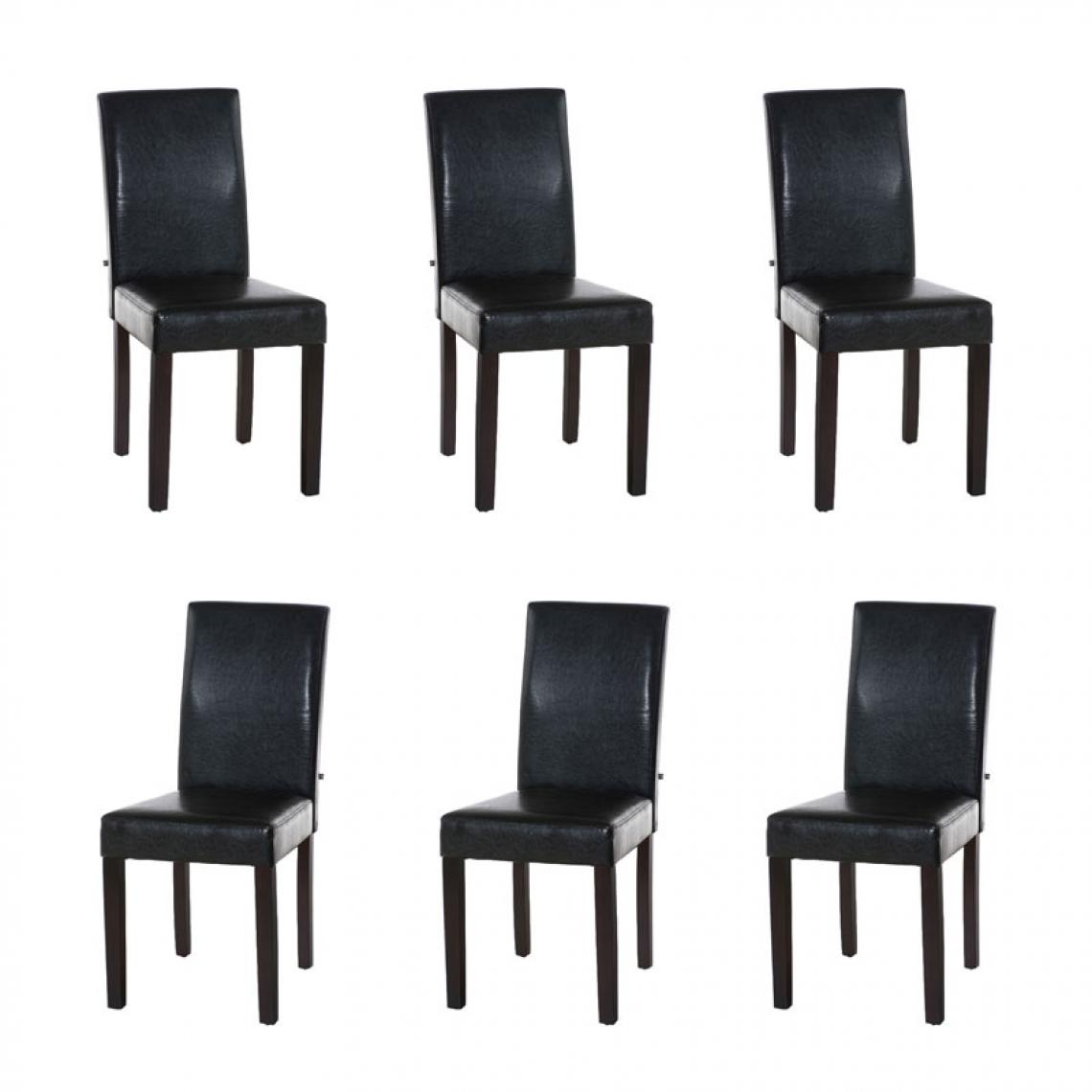 Icaverne - Splendide Lot de 6 chaises de salle à manger ligne Rabat marron foncé couleur marron - Chaises
