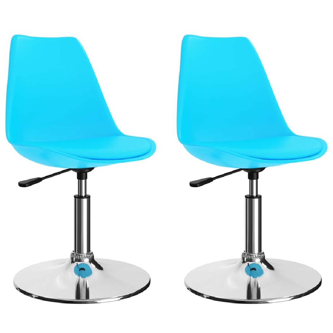 Chunhelife - Chunhelife Chaises de salle à manger pivotantes 2 pcs Bleu Similicuir - Chaises