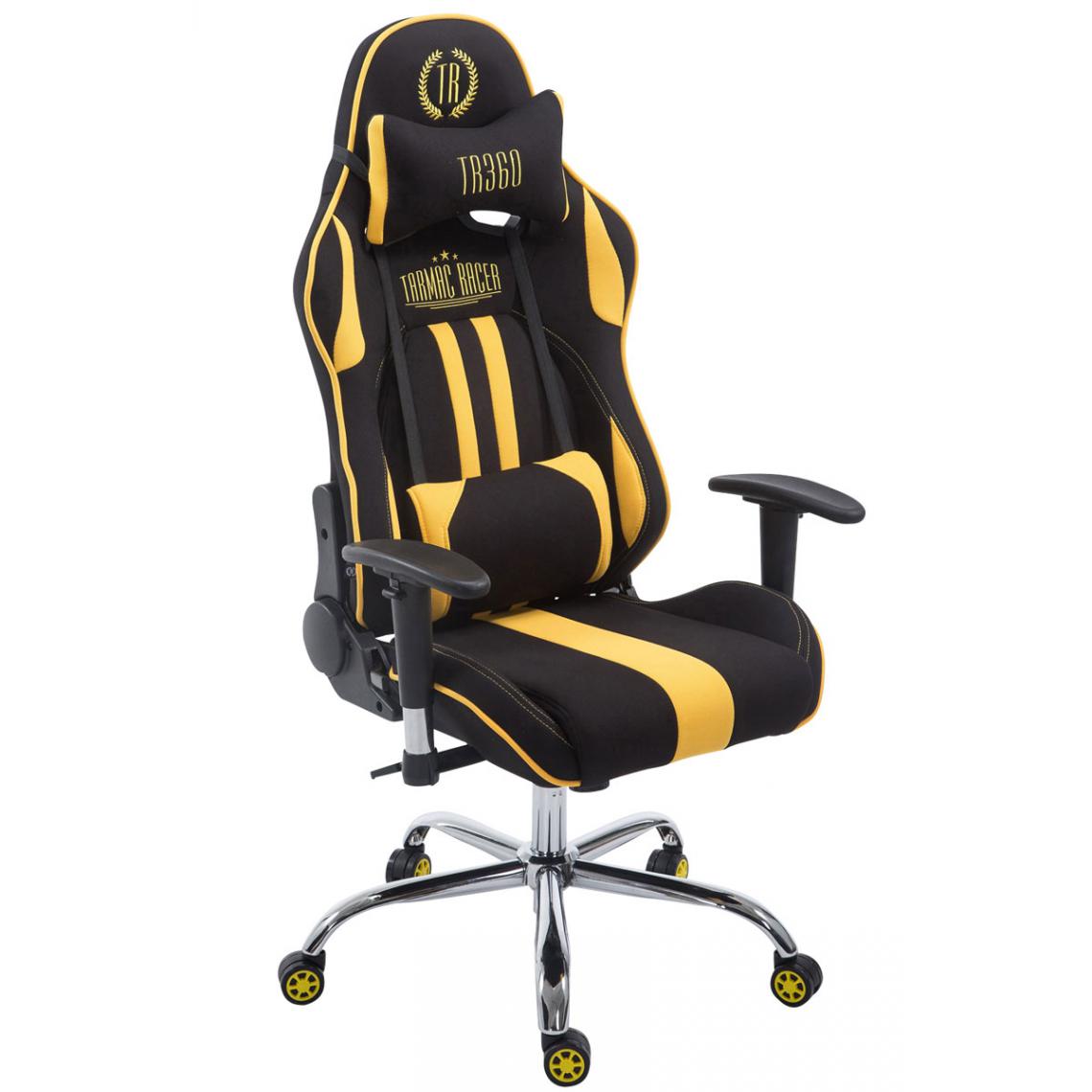 Icaverne - Stylé Chaise de bureau serie Luanda tissu Limit couleur noir jaune - Chaises