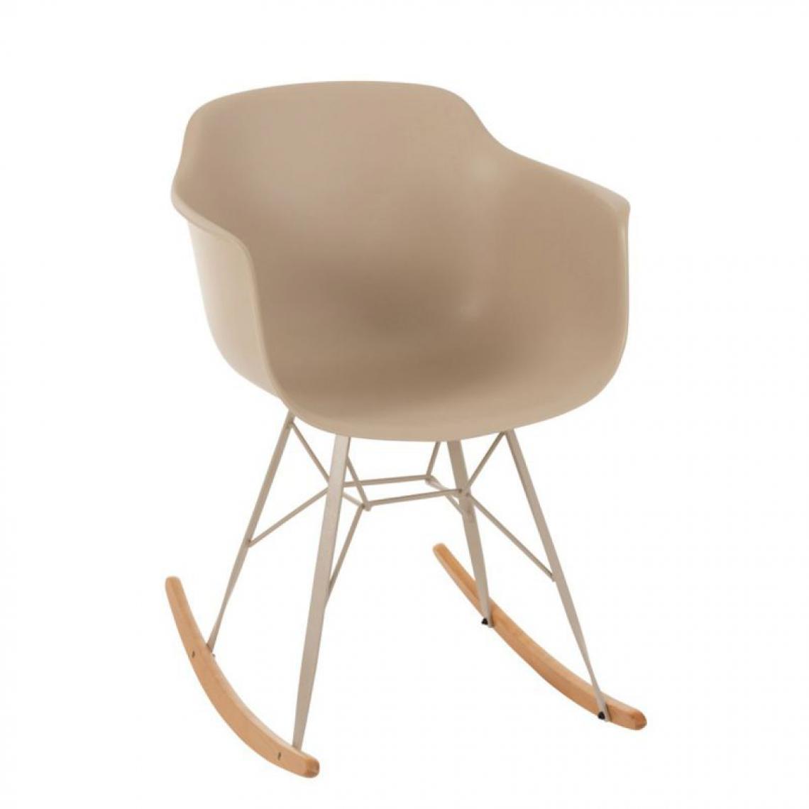 Paris Prix - Chaise à Bascule Design Willy 79cm Beige - Chaises