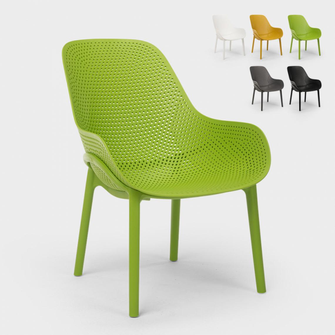 Ahd Amazing Home Design - Chaises design Majestic pour cuisine et bar en polypropylène, Couleur: Vert foncé - Chaises
