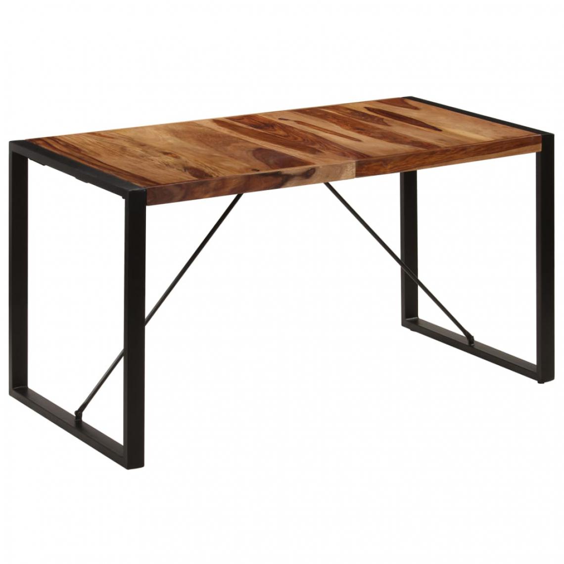 Chunhelife - Table de salle à manger 140x70x75 cm Bois de Sesham massif - Tables à manger