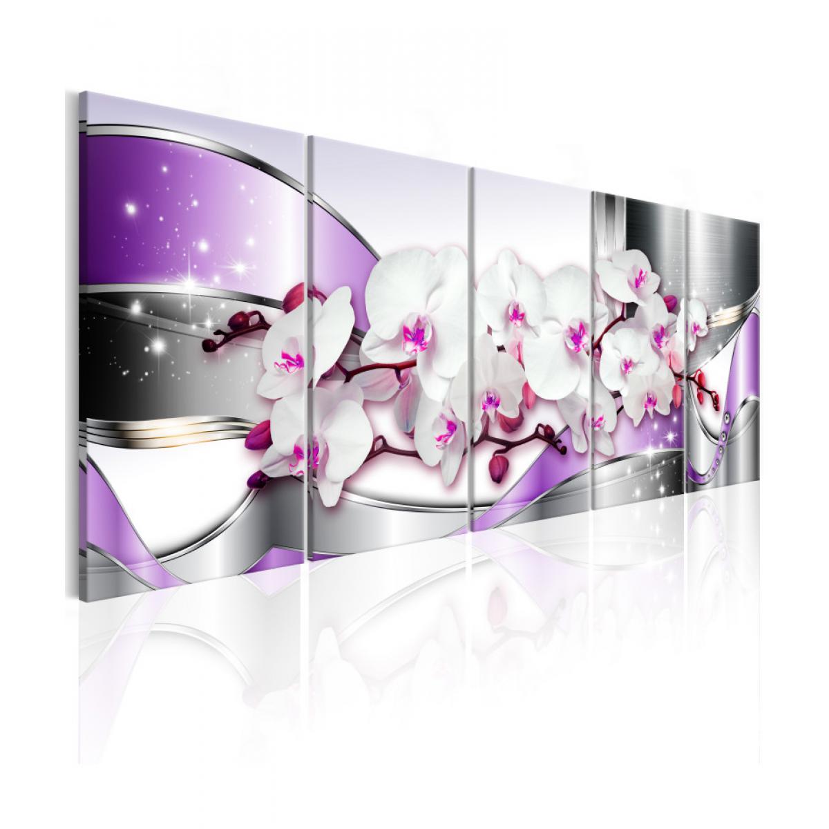 Artgeist - Tableau - Purple Ribbons 200x80 - Tableaux, peintures