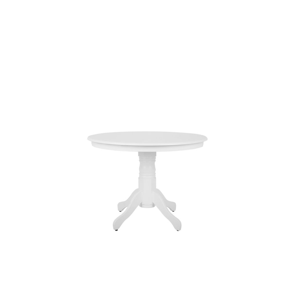 Beliani - Beliani Table ronde 100 cm blanche AKRON - blanc - Tables à manger