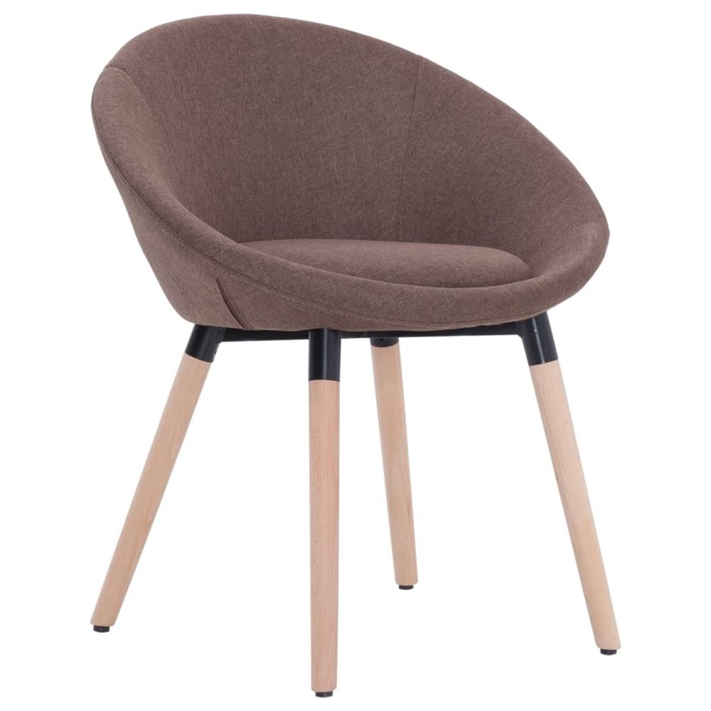 marque generique - Admirable Fauteuils et chaises gamme Berlin Chaise de salle à manger Marron Tissu - Chaises
