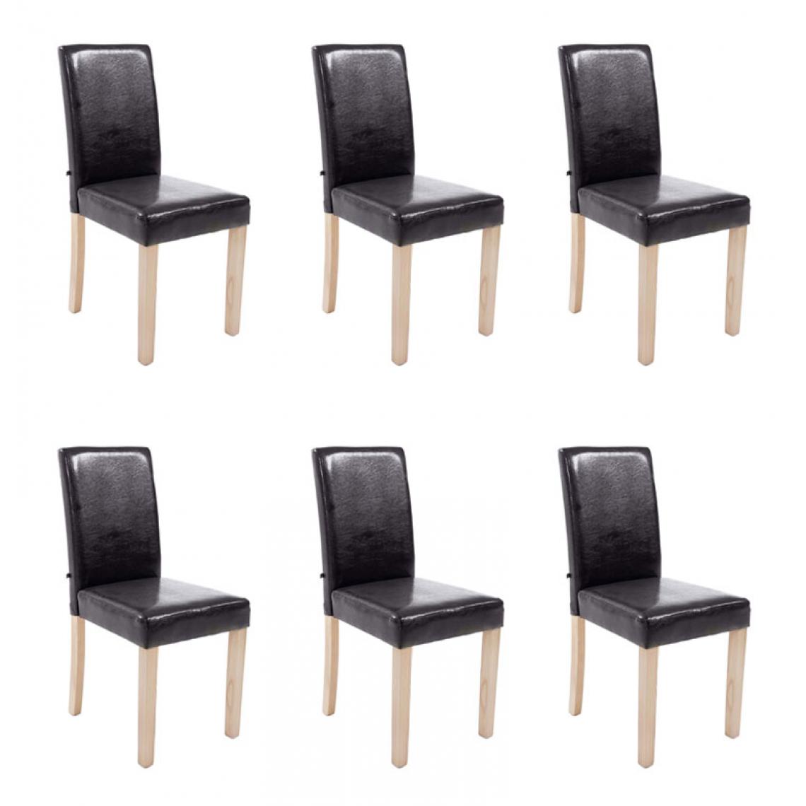 Icaverne - Chic Lot de 6 chaises de salle à manger reference Rabat natura couleur marron - Chaises