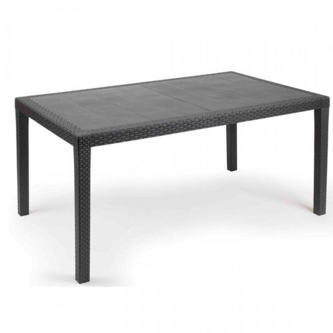 Alter - Table de jardin rectangulaire, Made in Italy, 138x78x72 cm, couleur Anthracite - Tables à manger