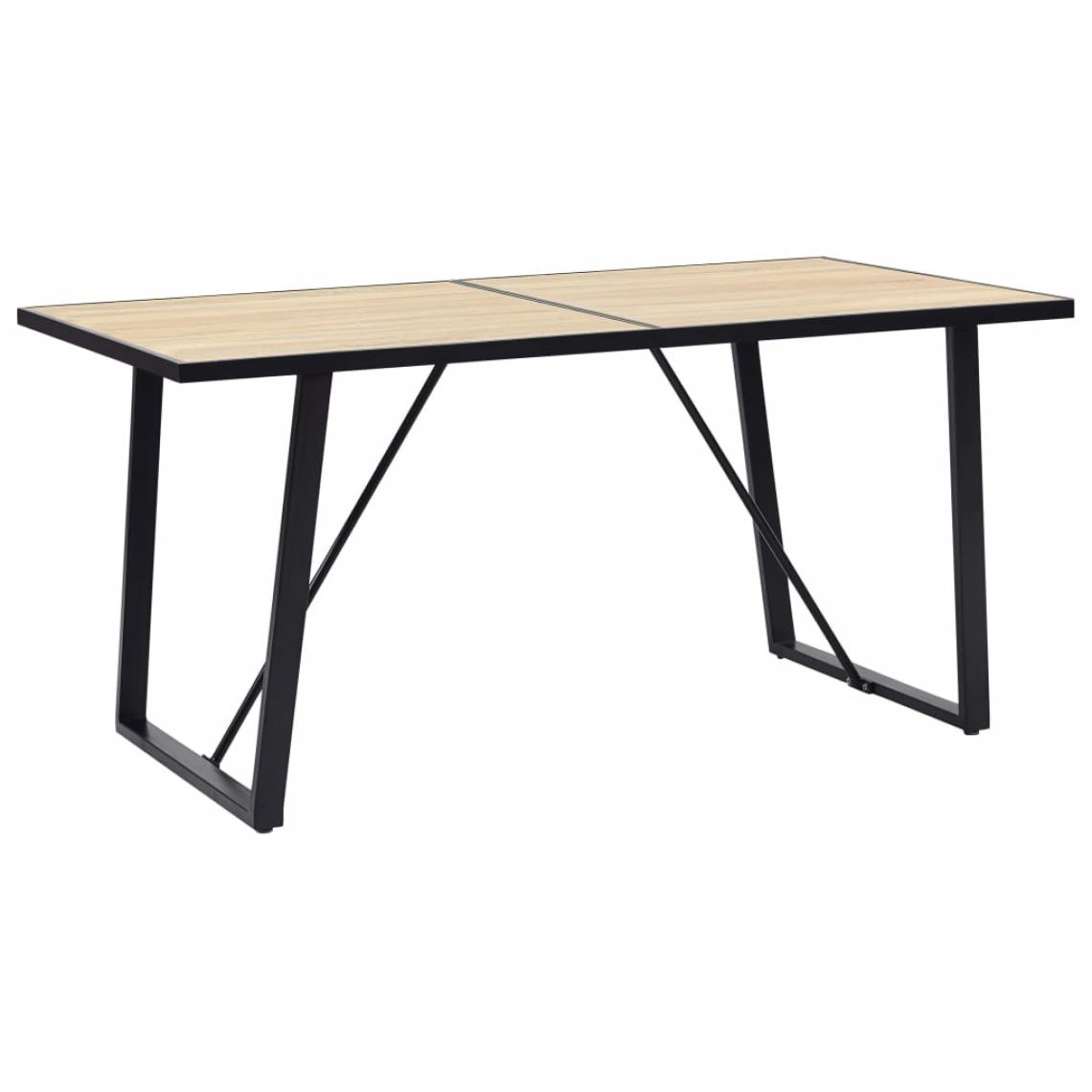 Chunhelife - Table de salle à manger Chêne 160x80x75 cm MDF - Tables à manger