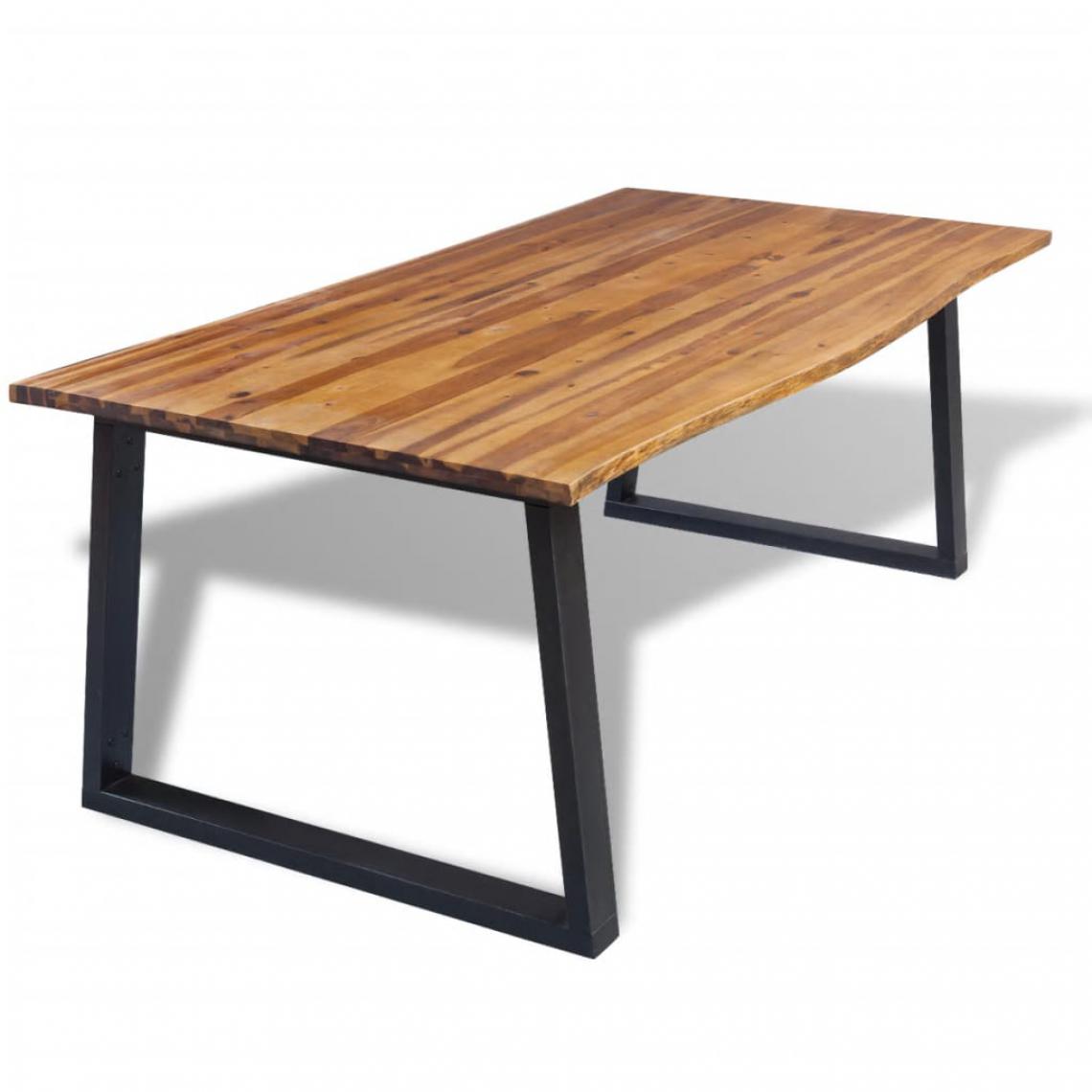 Chunhelife - Table de salle à manger 200 x 90 cm Bois d'acacia massif - Tables à manger
