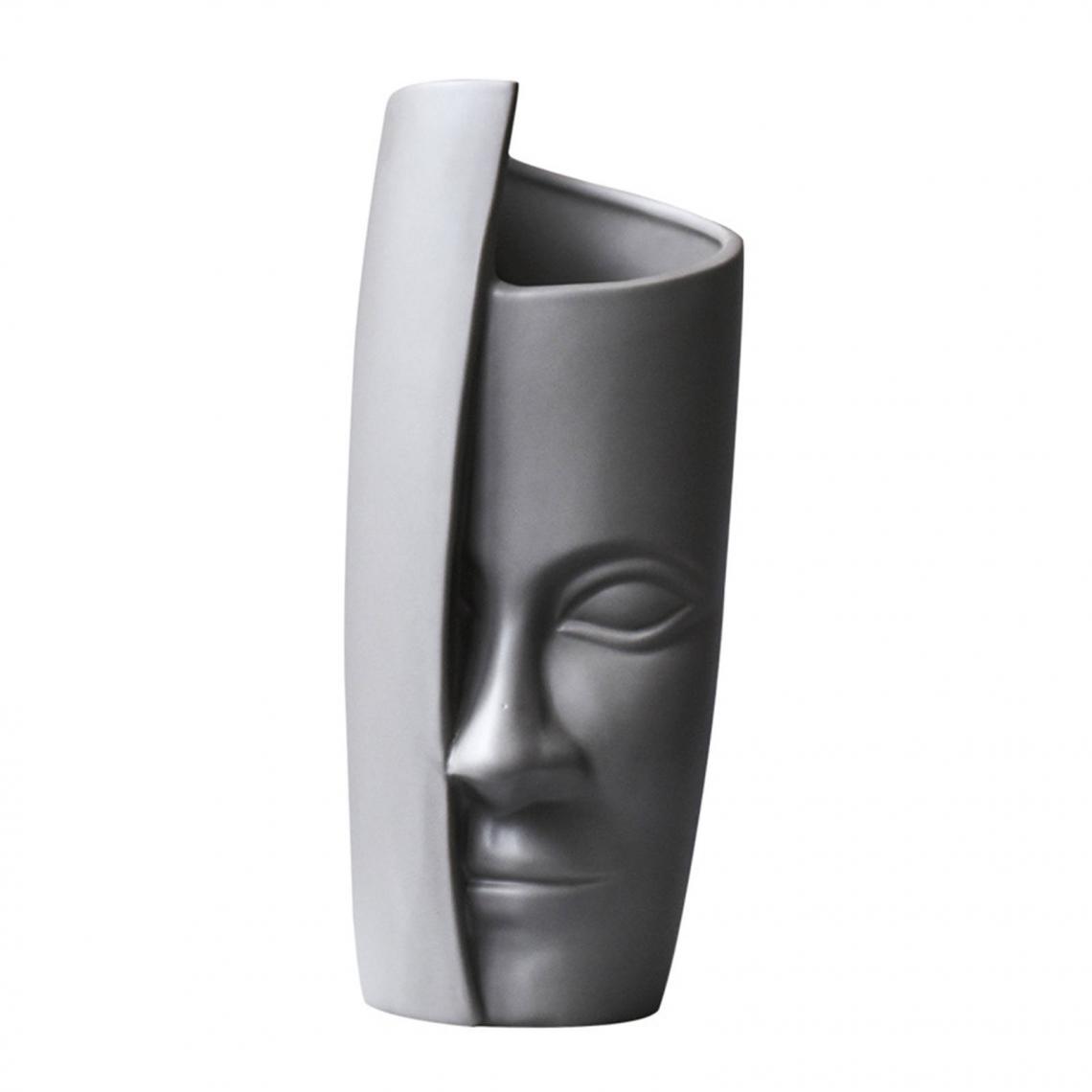 marque generique - Décoration créative de vase d'art de visage humain en céramique - Vases