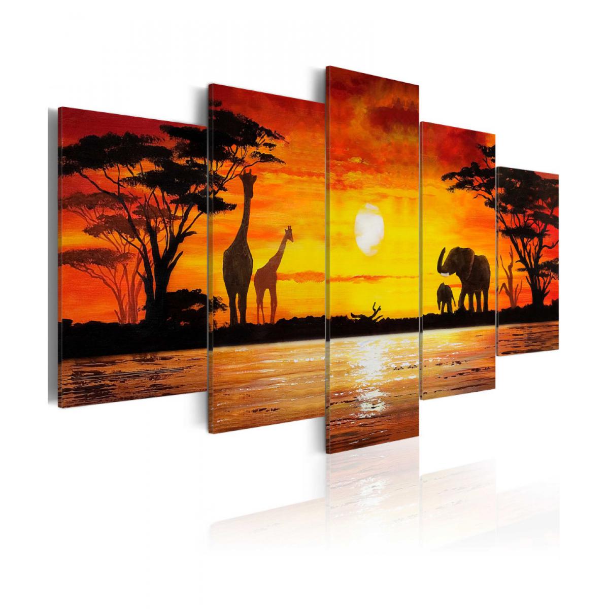 Artgeist - Tableau - Safari chaud 200x100 - Tableaux, peintures