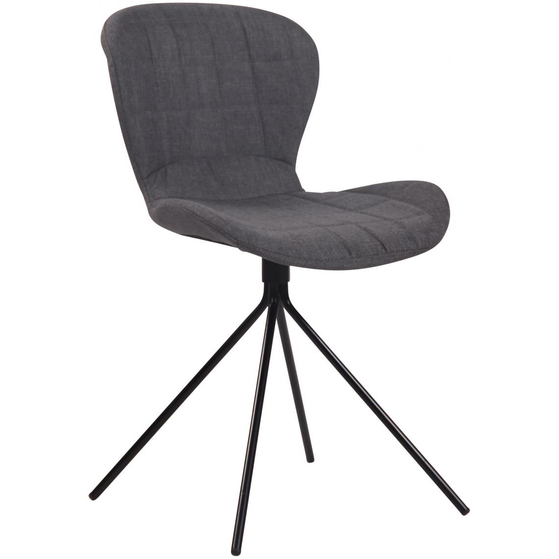 Icaverne - Superbe Chaise en tissu ligne Saint-Marin couleur gris - Chaises