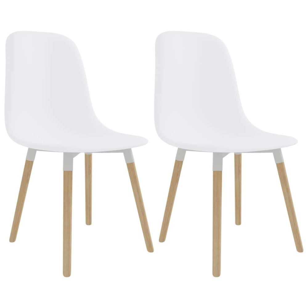 Uco - UCO Chaises de salle à manger 2 pcs Blanc Plastique - Chaises