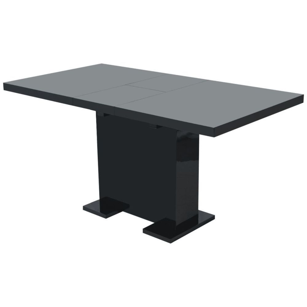 Uco - UCO Table extensible de salle à manger Noir brillant - Tables à manger