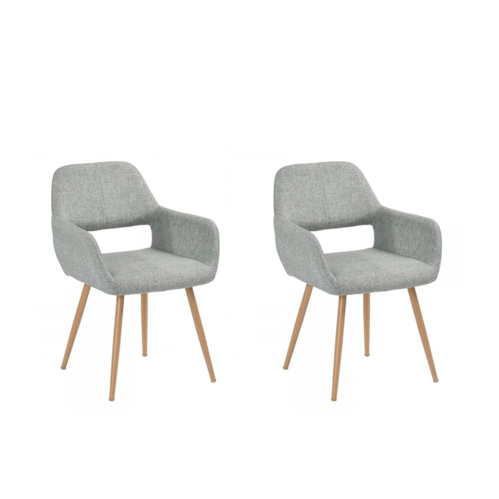 Calicosy - Chaise de salon scandinaves pieds métal - lot de 2 - Chaises