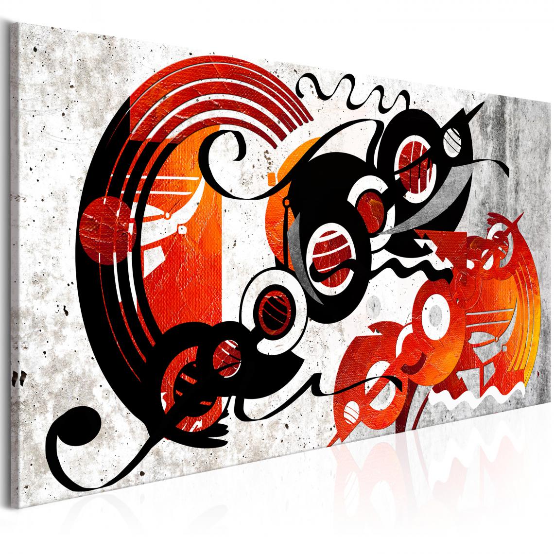 Decoshop26 - Tableau sur toile décoration murale image imprimée cadre en bois à suspendre Créations musicales (1 partie) Large 120x60 cm 11_0001455 - Tableaux, peintures