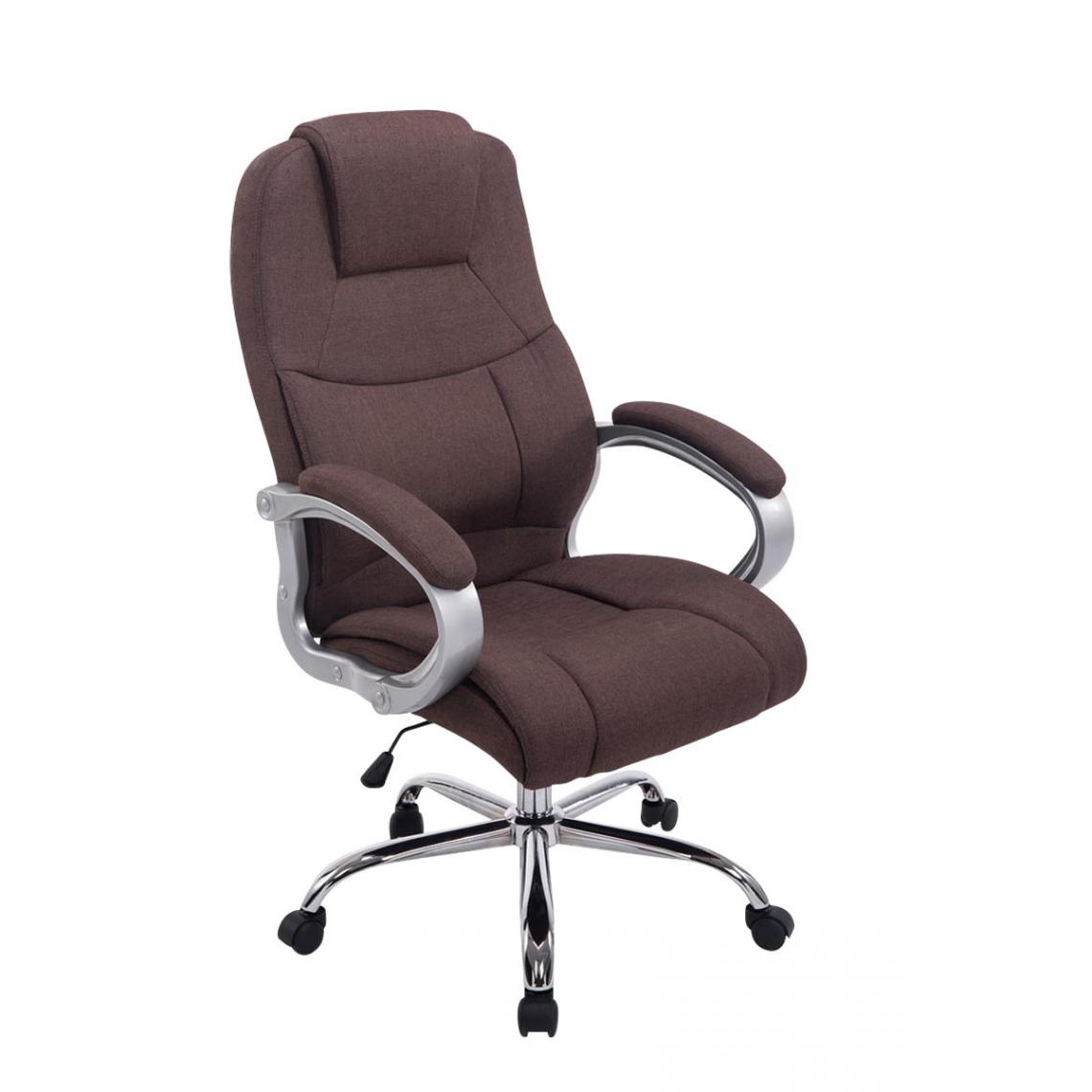Icaverne - Superbe Chaise de bureau famille Budapest Apoll en tissu couleur marron - Chaises