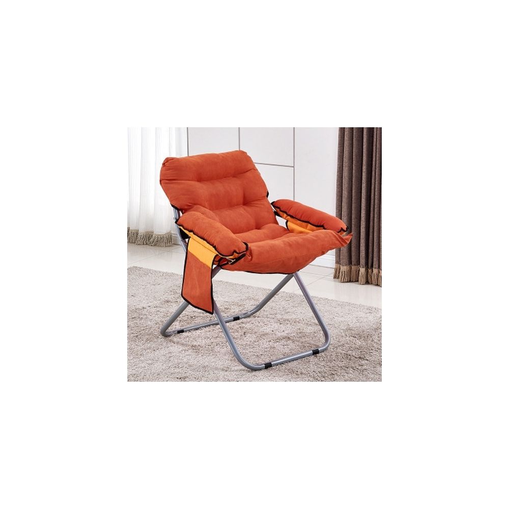 Wewoo - Salon créatif pliant paresseux canapé chaise simple longue tatami orange - Chaises