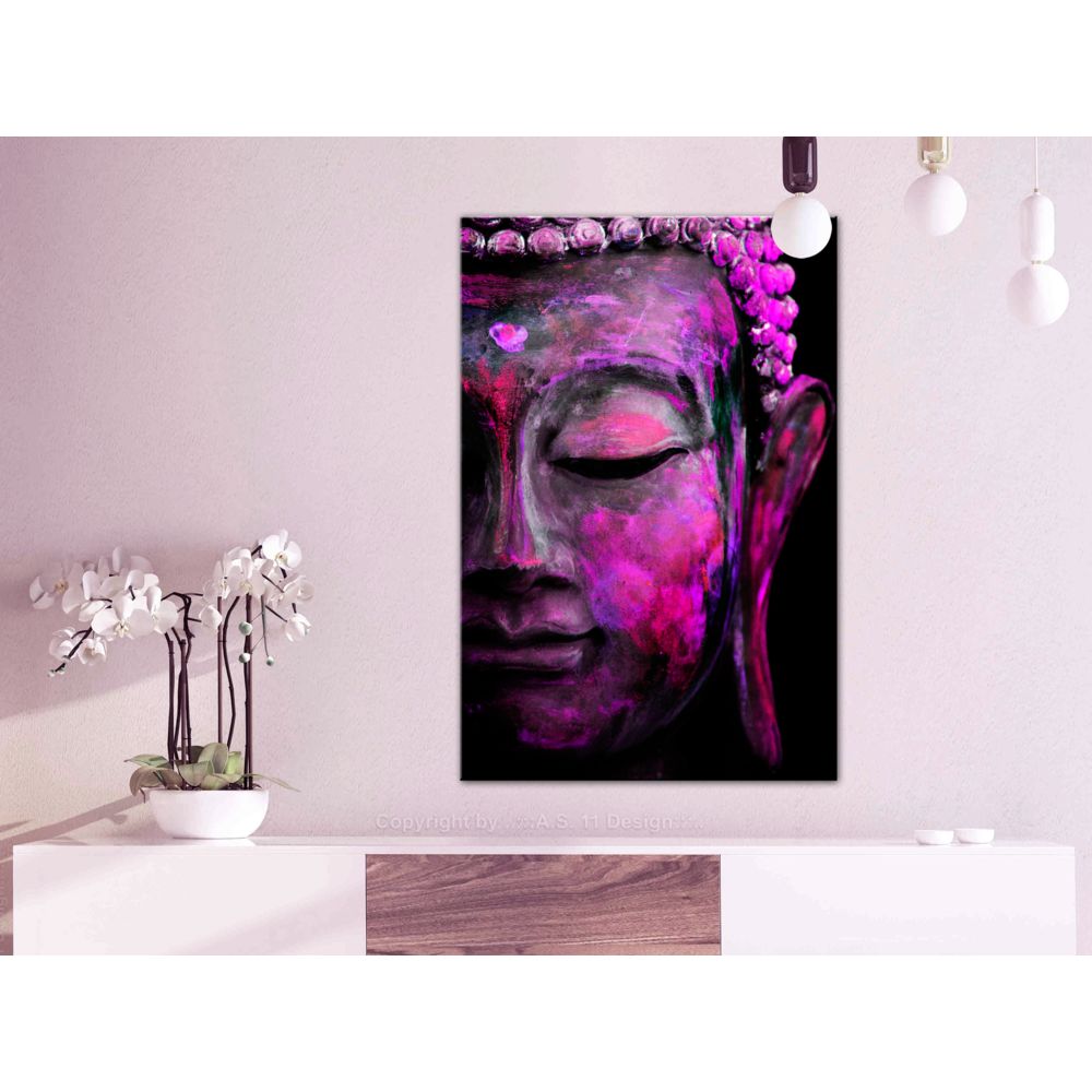 marque generique - 60x90 Tableau Zen Inedit Pink Buddha - Tableaux, peintures