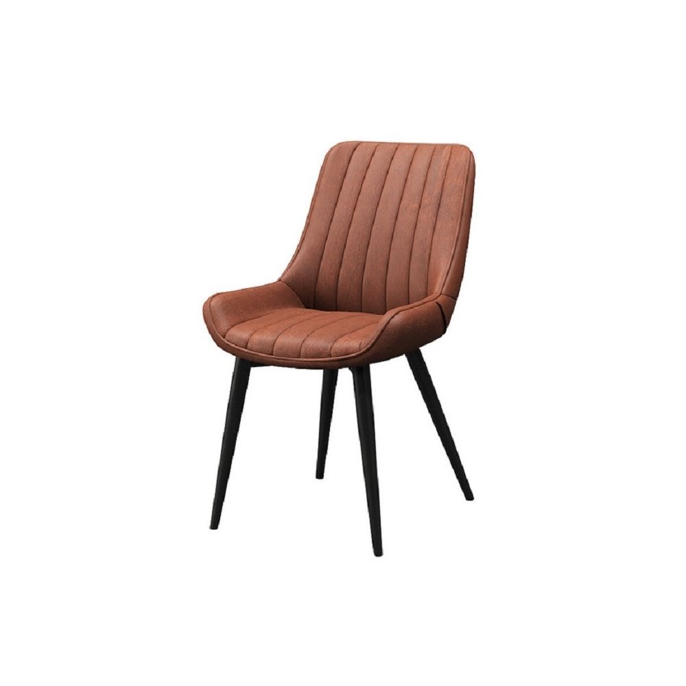 Wewoo - Chaise de bureau nordique légère en fer forgé de luxe simplecanapé moderne et moelleuxchaise pour le dos Orange - Chaises