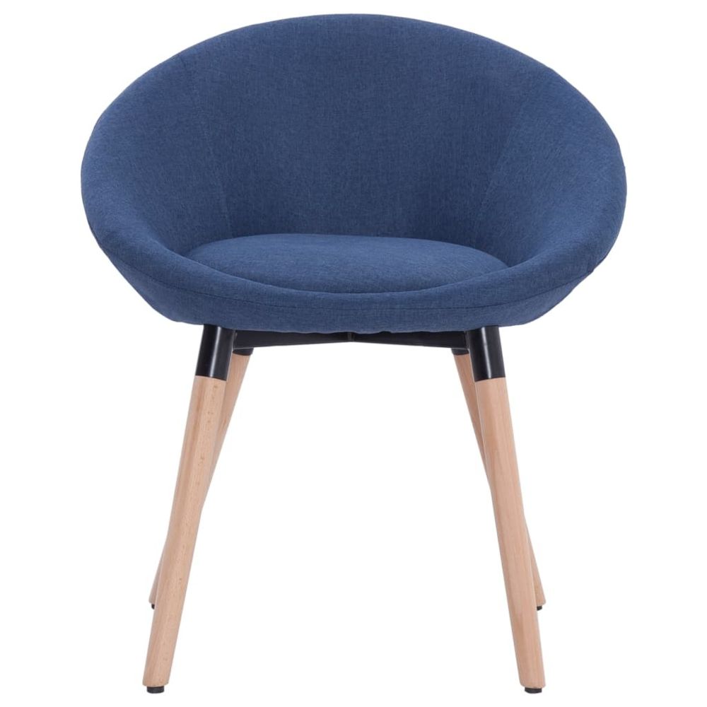 marque generique - Icaverne - Chaises de cuisine ligne Chaise de salle à manger Bleu Tissu - Chaises