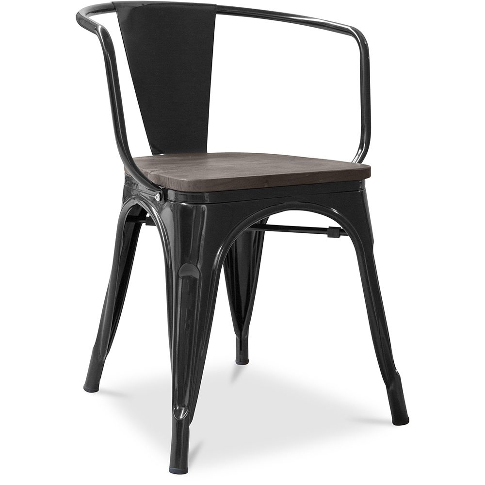 Privatefloor - A56 chaise Tolix en bois Pauchard Style Nouvelle édition - Métal - Chaises