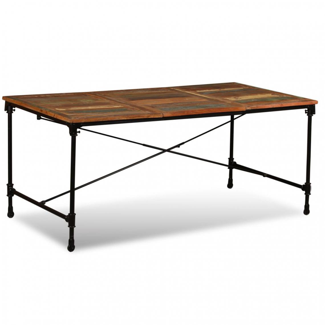 Chunhelife - Table de salle à manger Bois de récupération massif 180 cm - Tables à manger