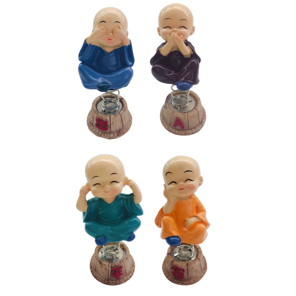 marque generique - résine quatre petits moines garçon voiture ornements table maîtresses cadeaux artisanat - Statues