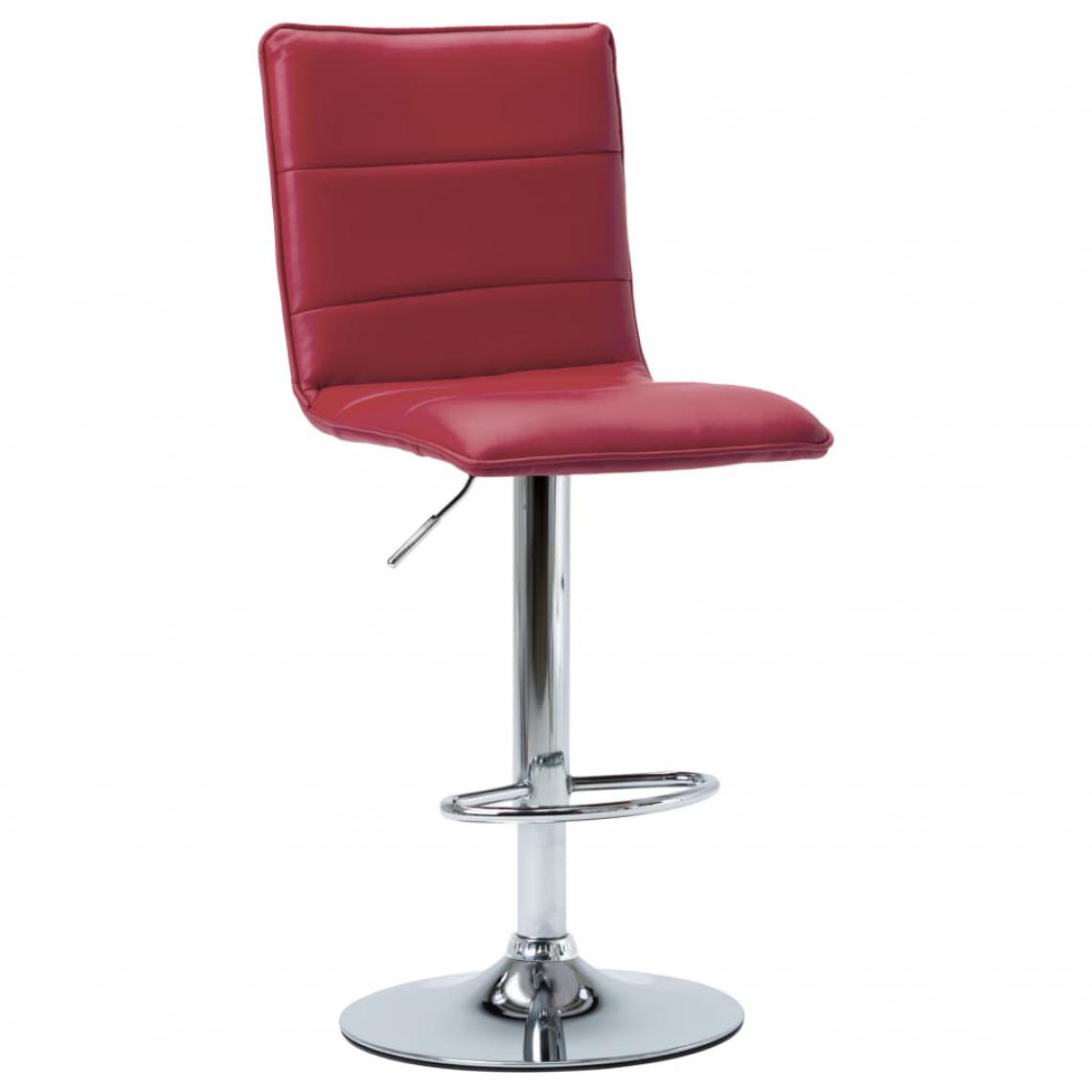 Uco - UCO Chaise de bar Rouge bordeaux Similicuir - Chaises