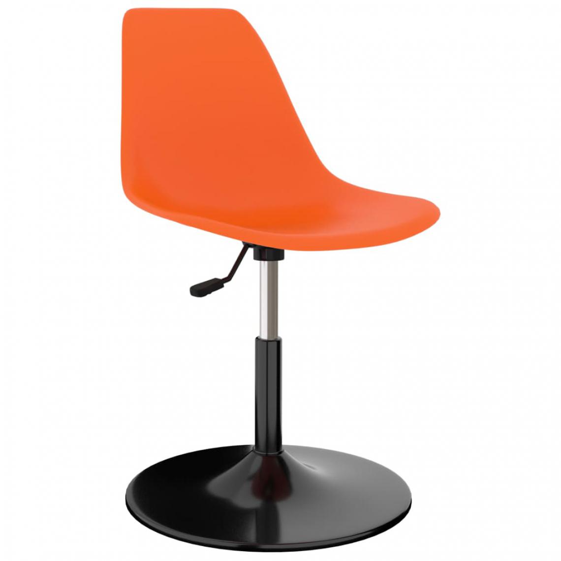 Icaverne - Icaverne - Chaises de cuisine serie Chaises de salle à manger pivotantes 2 pcs Orange PP - Chaises