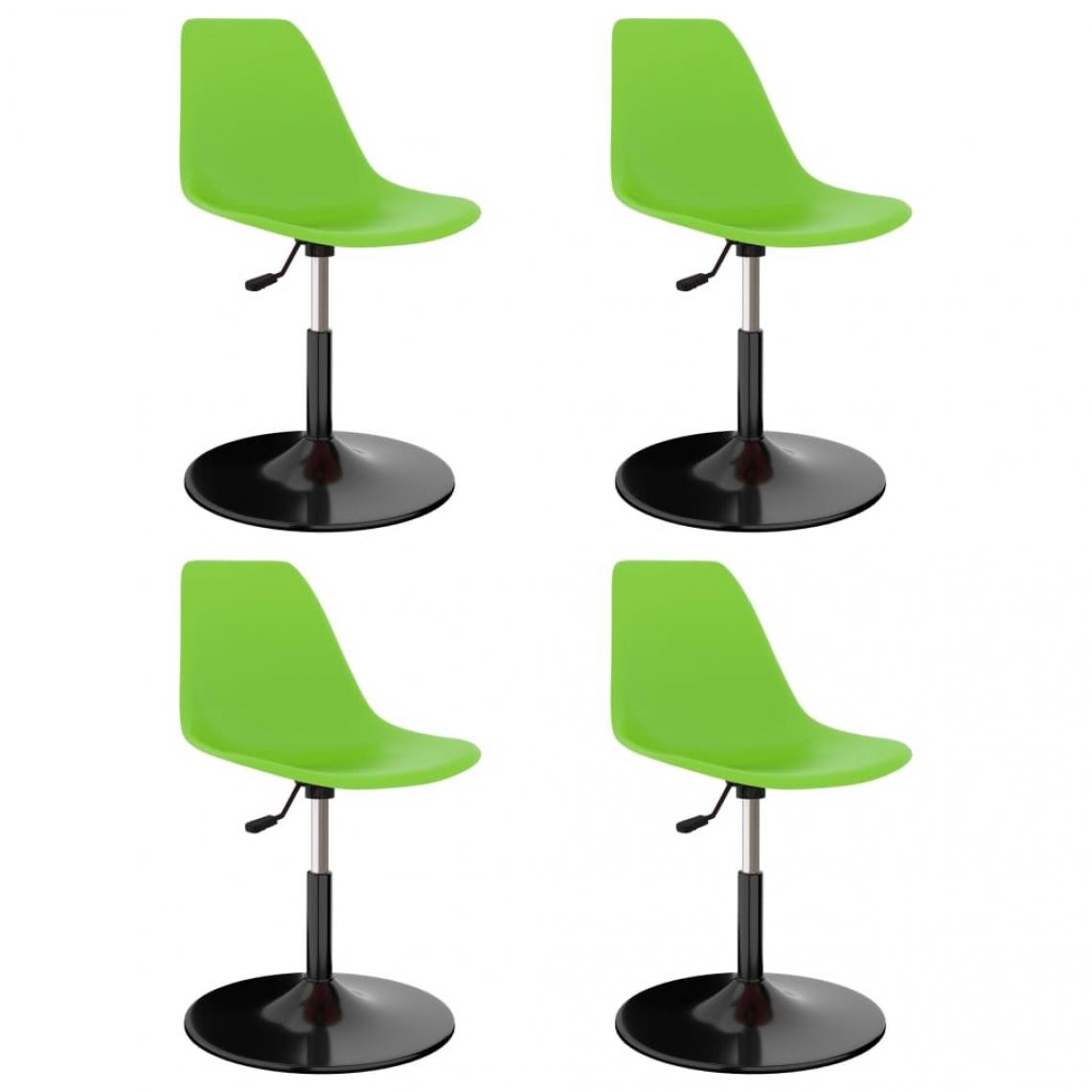 Decoshop26 - Lot de 4 chaises de salle à manger cuisine pivotantes design moderne en polypropylène vert CDS021903 - Chaises