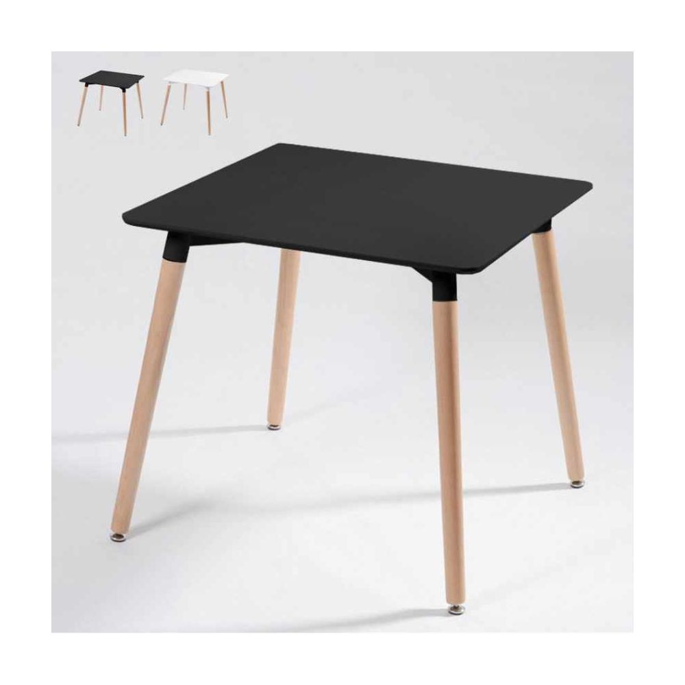 Ahd Amazing Home Design - Table carré DSW Eamess DAW en bois et po - Chaises