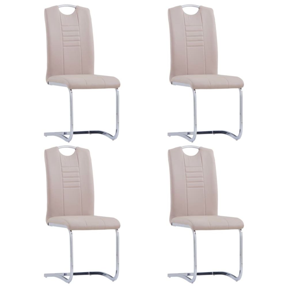 marque generique - Magnifique Fauteuils et chaises serie Conakry Chaises de salle à manger 4 pcs Cappuccino Similicuir - Chaises