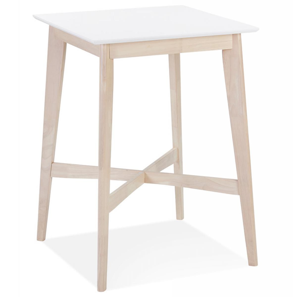 Alterego - Table haute 'GALLINA' en bois blanc et finition naturelle - Tables à manger