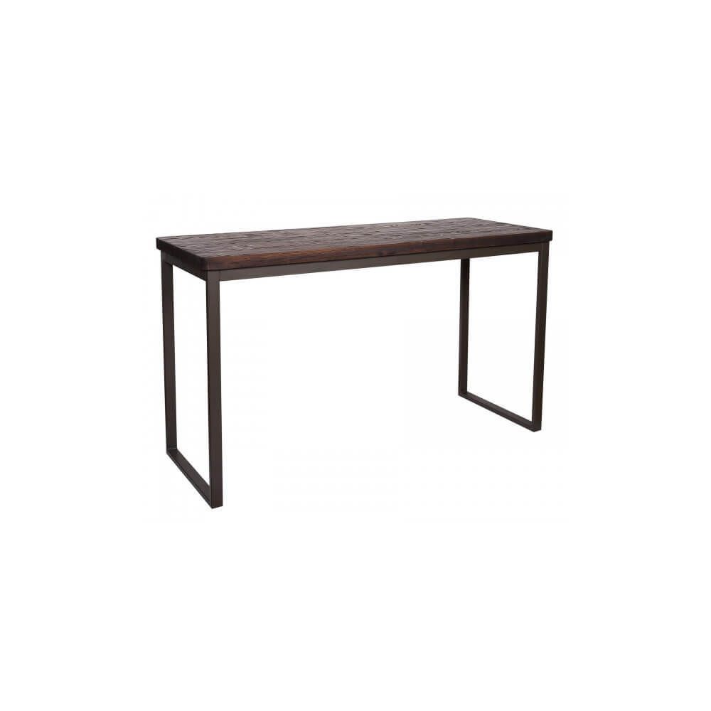 Mathi Design - NEVADA - Mange debout 180 cm acier/bois massif foncé - Tables à manger