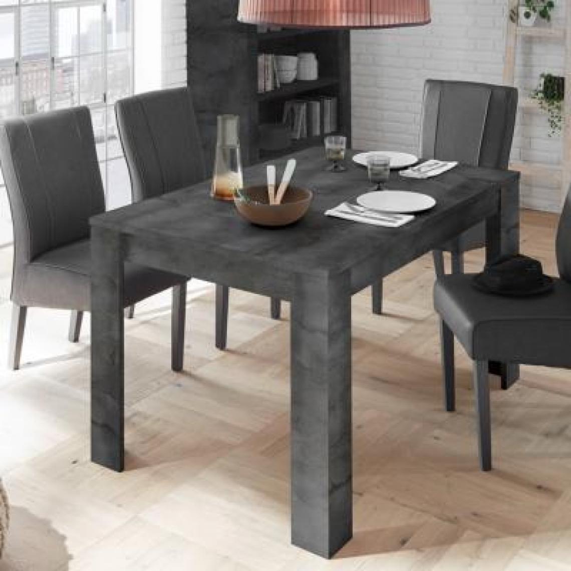 Nouvomeuble - Table extensible 180 cm anthracite SANDREA 5 - Tables à manger