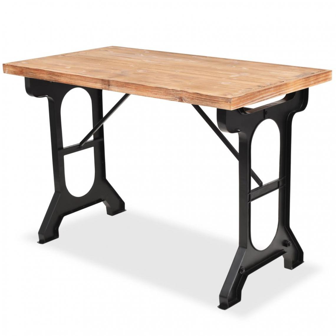 Chunhelife - Table de salle à manger Sapin massif Dessus de table en bois - Tables à manger